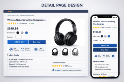 Product Details Page Layout Design Package